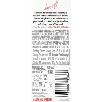 Smirnoff Lime Flavored Vodka 60 - 750ML