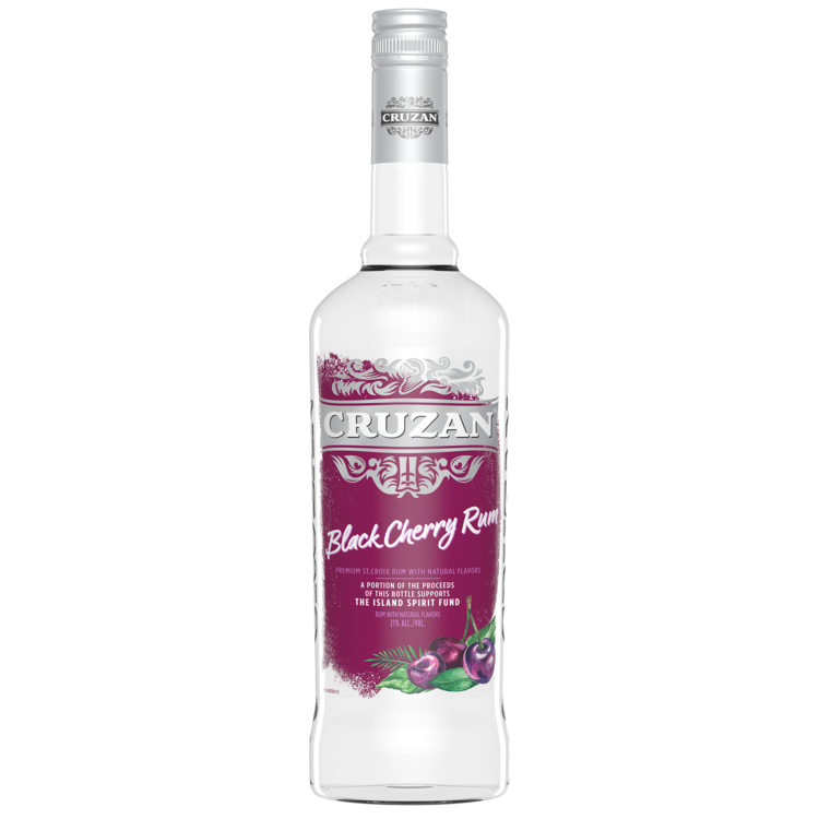 Cruzan Black Cherry Flavored Rum 42 - 750ML - Front