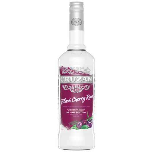 Cruzan Black Cherry Flavored Rum 42 - 750ML - Front