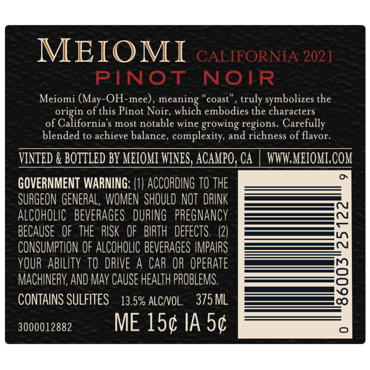 Meiomi Pinot Noir California - 375ML