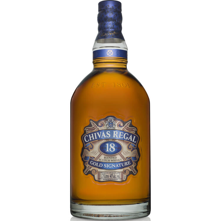 Chivas Regal Blended Scotch Gold Signature 18 Yr 80 No Carton - 1.75L - Front