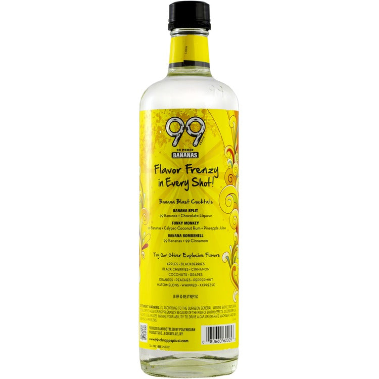 99 Brand Banana Schnapps 99 - 750ML - Back