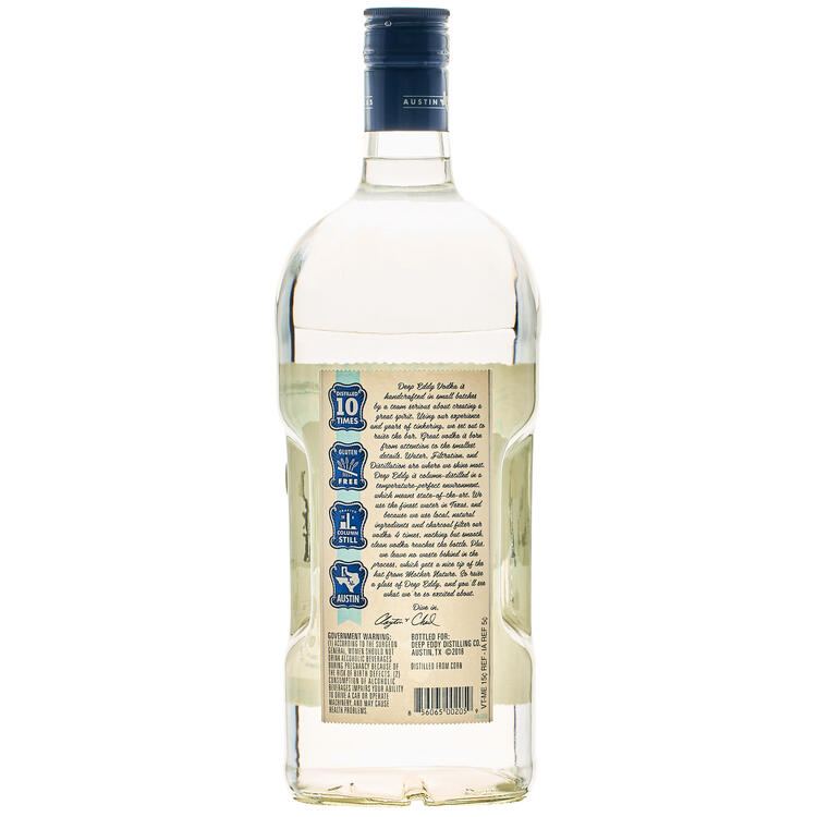 Deep Eddy Vodka 80 - 1.75L - Back