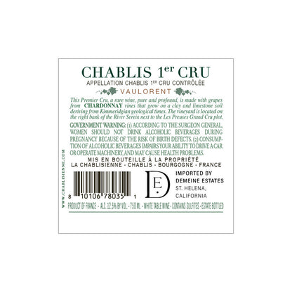 La Chablisienne Chablis Vaulorent Premier Cru 2021 - 750ML