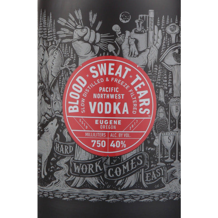 Blood Sweat Tears Vodka 80 - 750ML - Front Label