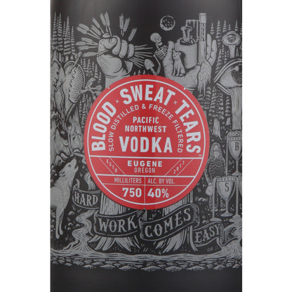 Blood Sweat Tears Vodka 80 - 750ML - Front Label