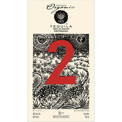 123 Tequila Reposado 2 80 - 750ML - Front Label