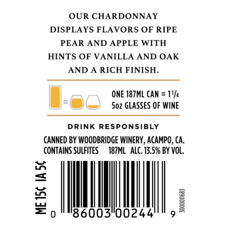 Woodbridge Chardonnay California - 187ML