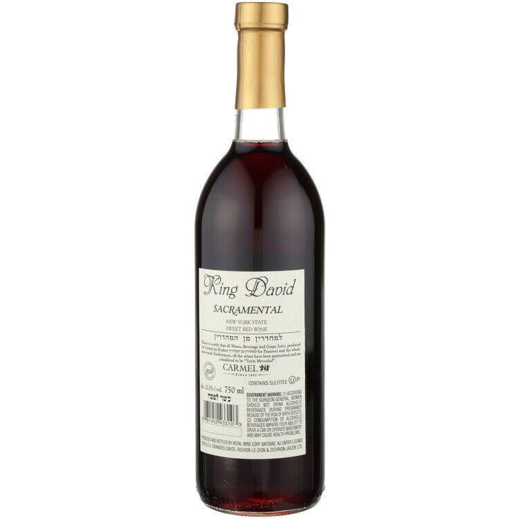 King David Sacramental Wine - 750ML - Back