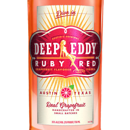 Deep Eddy Ruby Red Grapefruit Flavored Vodka 70 - 1.75L - Front Label