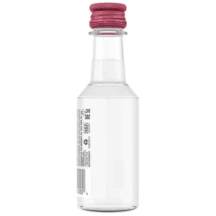 Smirnoff Vodka Raspberry Flavored 60 - 50ML - Back