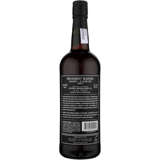 Broadbent Madeira Malmsey 10 Yr - 750ML - Back