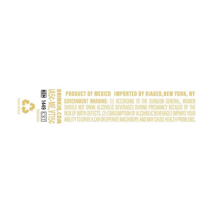 Don Julio Tequila Extra Anejo Ultima Reserva 80 - 750ML - Back Label