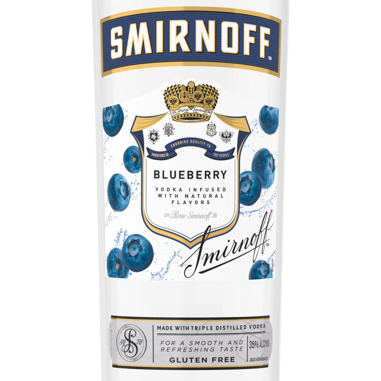 Smirnoff Blueberry Flavored Vodka 60 - 1.0L - Front Label