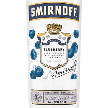 Smirnoff Blueberry Flavored Vodka 60 - 1.0L - Front Label