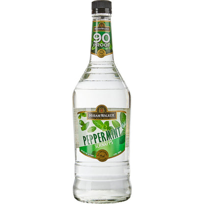 Hiram Walker Peppermint Schnapps 90 - 1.0L - Front