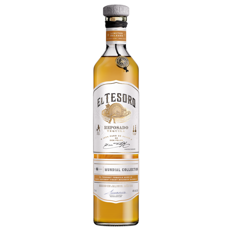 El Tesoro Tequila Reposado Mundial Collection Basil Hayden Toast 80 - 750ML - Front