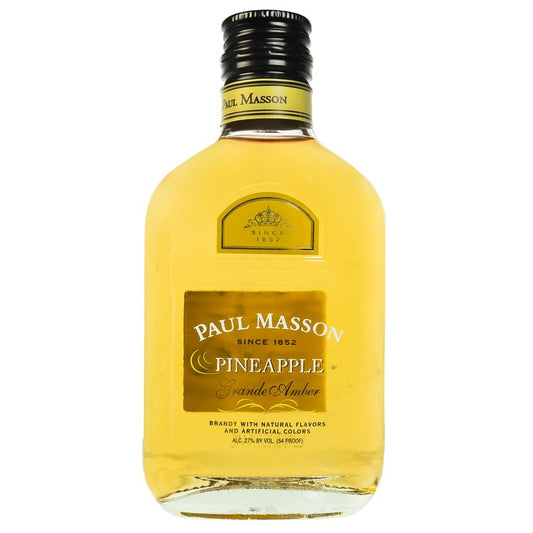 Paul Masson Pineapple Flavored Brandy Grande Amber 54 - 200ML - Front