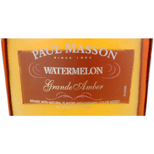 Paul Masson Watermelon Flavored Brandy Grande Amber 54 - 750ML - Front Label