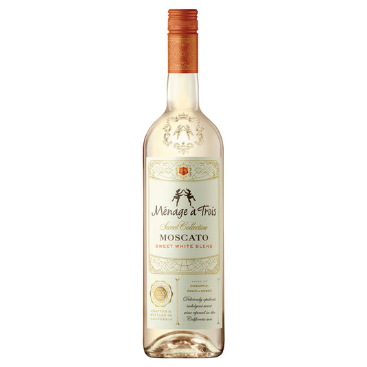 Menage A Trois Moscato Sweet White Blend Sweet Collection California - 750ML - Front