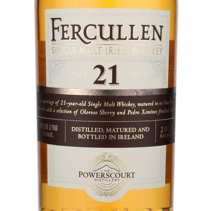 Fercullen Single Malt Irish Whiskey 21 Yr 92 - 750ML - Front Label