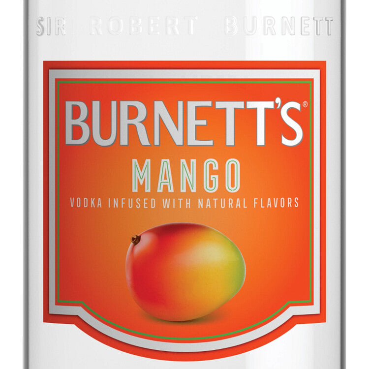 Burnett's Mango Flavored Vodka 60 - 750ML - Front Label