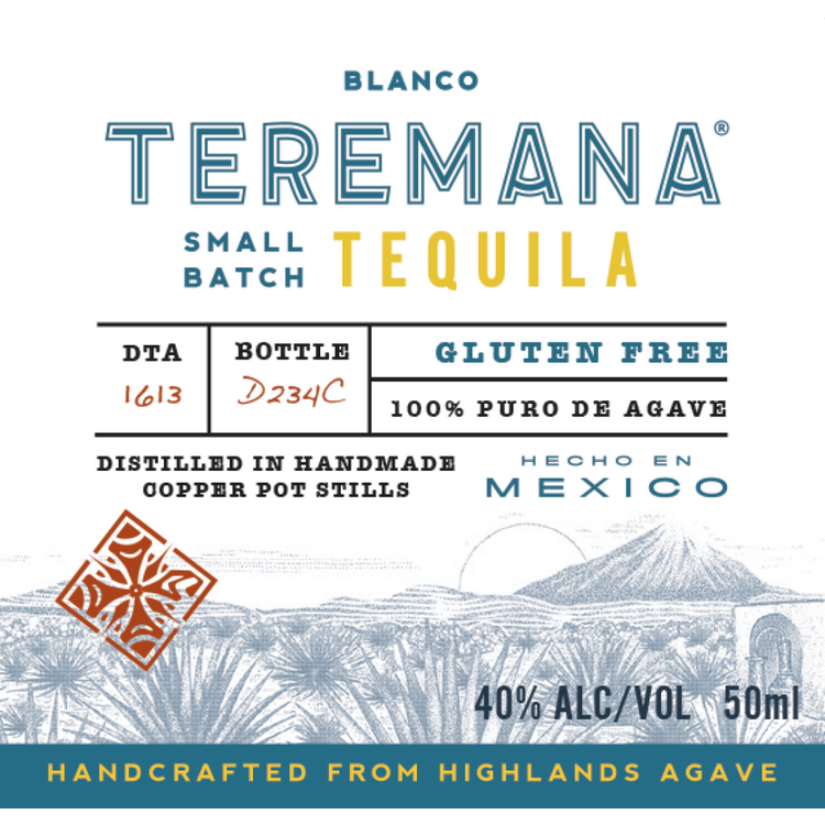 Teremana Tequila Blanco Small Batch 80 - 50ML - Front Label
