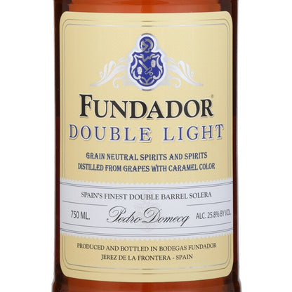 Fundador Brandy De Jerez Solera Double Light 51.6 - 750ML - Front Label
