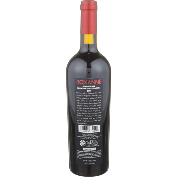 Il Palagio Toscana Rosso Roxanne 2019 - 750ML - Back
