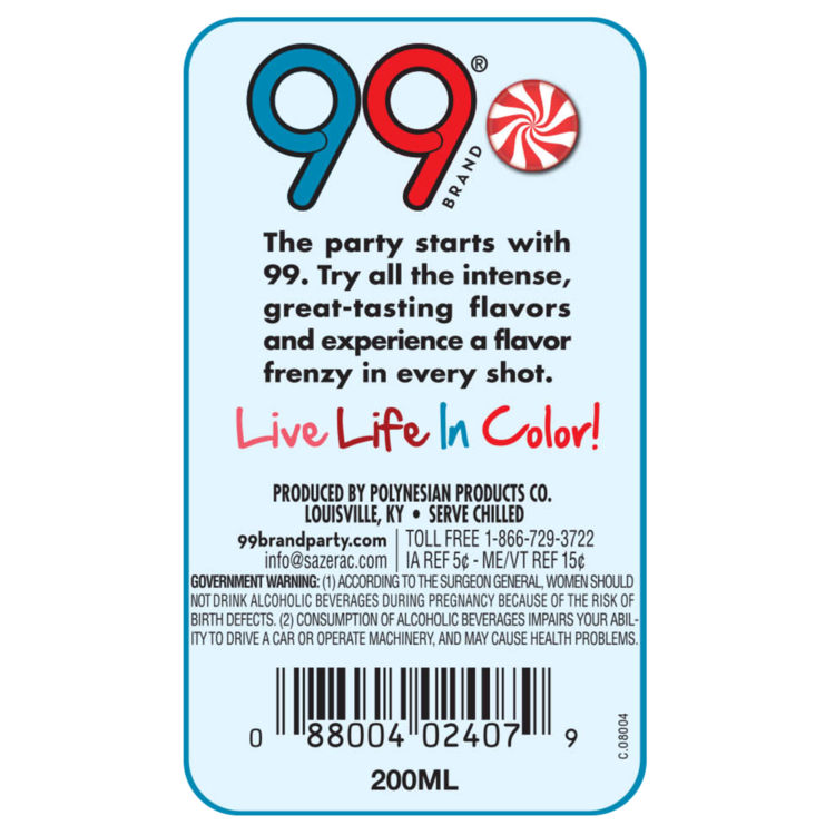 99 Brand Peppermint Schnapps 99 - 200ML
