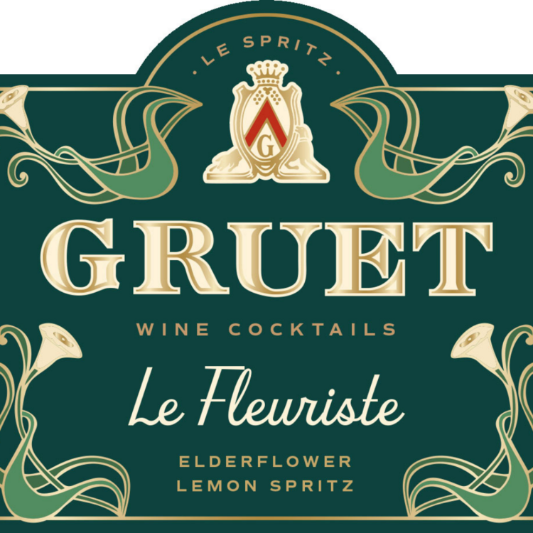 Gruet Wine Based Cocktail Le Fleuriste Elderflower Lemon Spritz - 750ML - Front Label