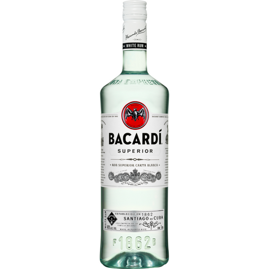 Bacardi Light Rum Superior 80 - 1.0L - Front