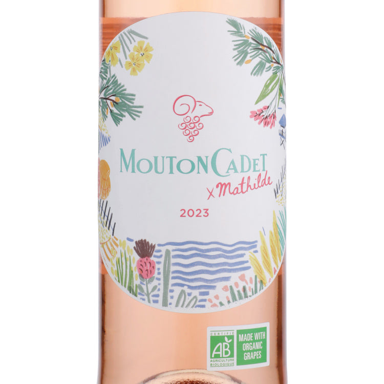 Mouton Cadet Rose Wine Mathilde Organic Bordeaux 2023 - 750ML - Front Label