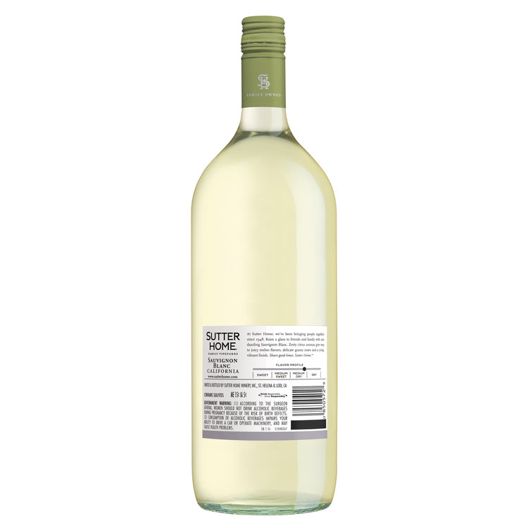 Sutter Home Sauvignon Blanc California - 1.5L - Back