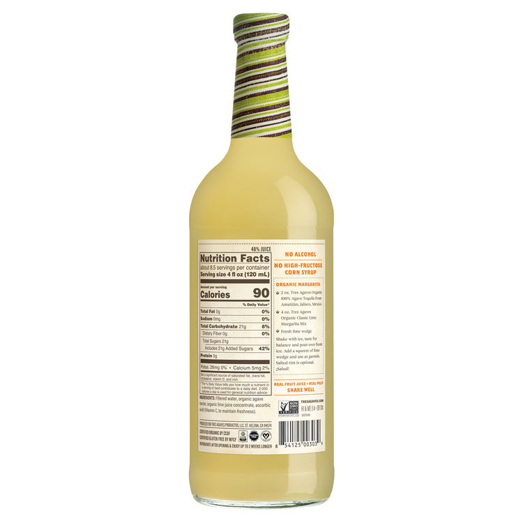 Tres Agaves Margarita Mix - 1.0L - Back