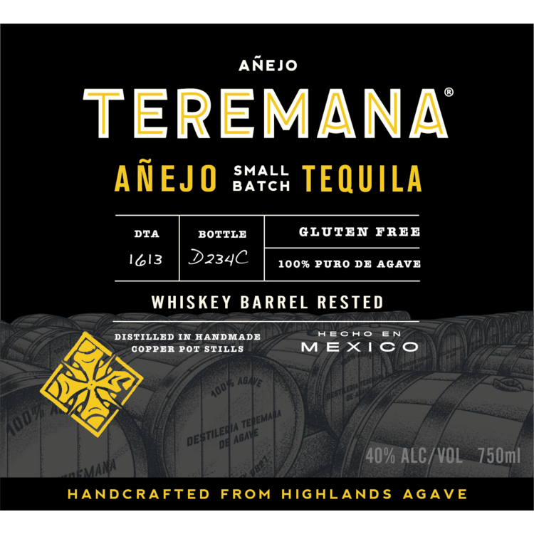 Teremana Tequila Anejo Small Batch 80 - 750ML - Front Label