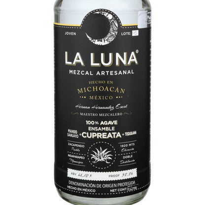 La Luna Mezcal Black Label 92.24 - 1.0L - Front Label