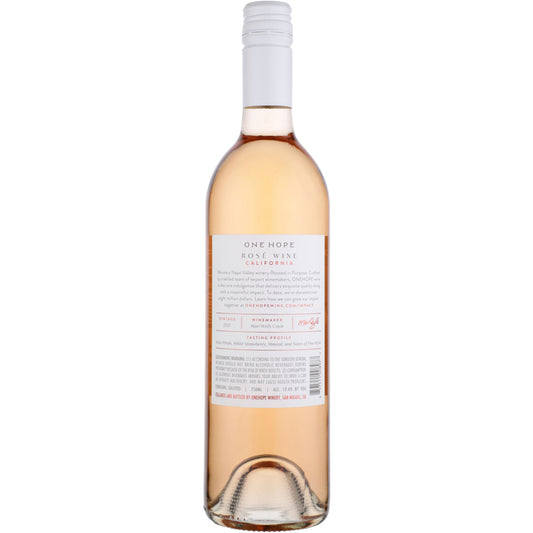 Onehope Rose Wine California 2021 - 750ML - Back