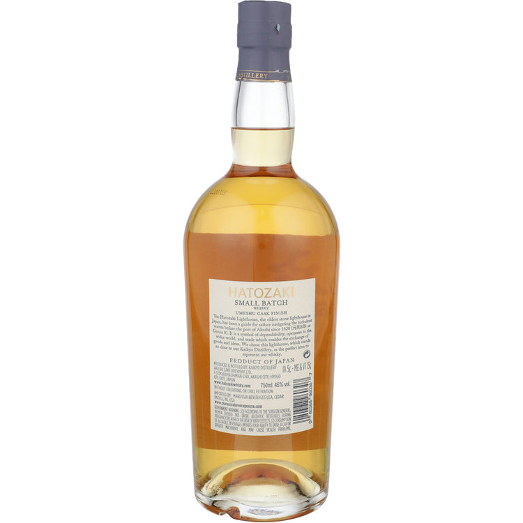 Hatozaki Whiskey Small Batch Umeshu Cask Finish 12 Yr 92 - 750ML - Back