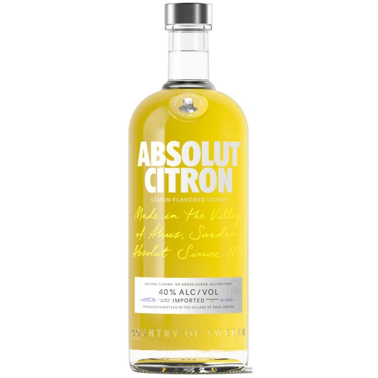 Absolut Lemon Flavored Vodka Citron 80 - 1.0L - Front