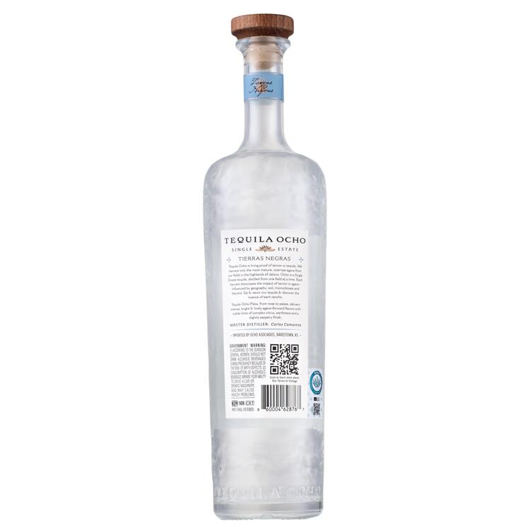 Tequila Ocho Tequila Plata Single Estate Corralillos 80 - 1.0L - Back