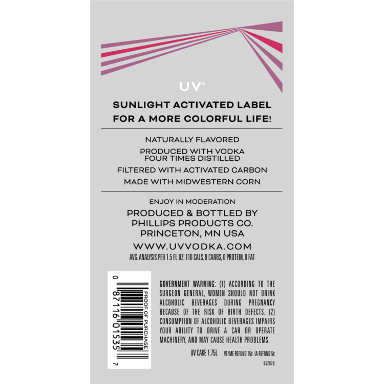 Uv Cake Flavored Vodka 60 - 1.75L