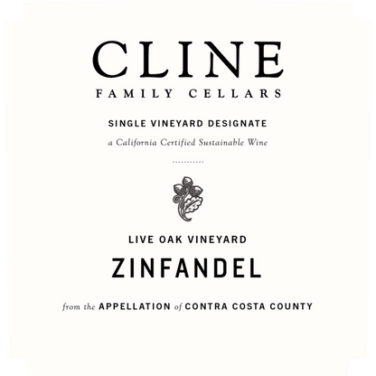 Cline Zinfandel Single Vineyard Series Live Oak Vineyard Contra Costa - 750ML - Front Label