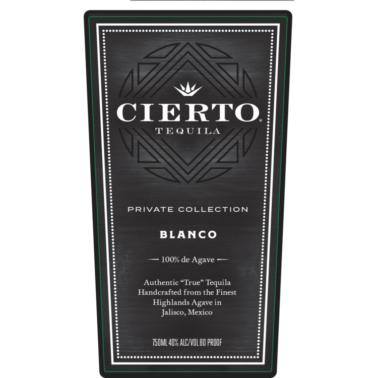 Cierto Tequila Blanco Private Collection 80 - 750ML