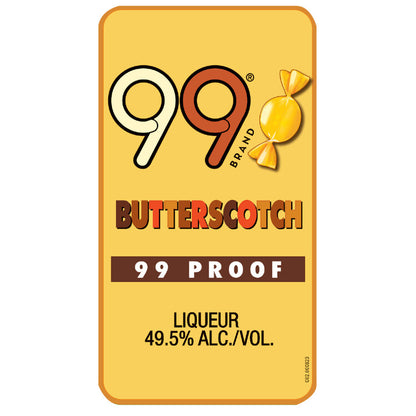 99 Brand Butterscotch Schnapps 99 - 375ML - Front Label