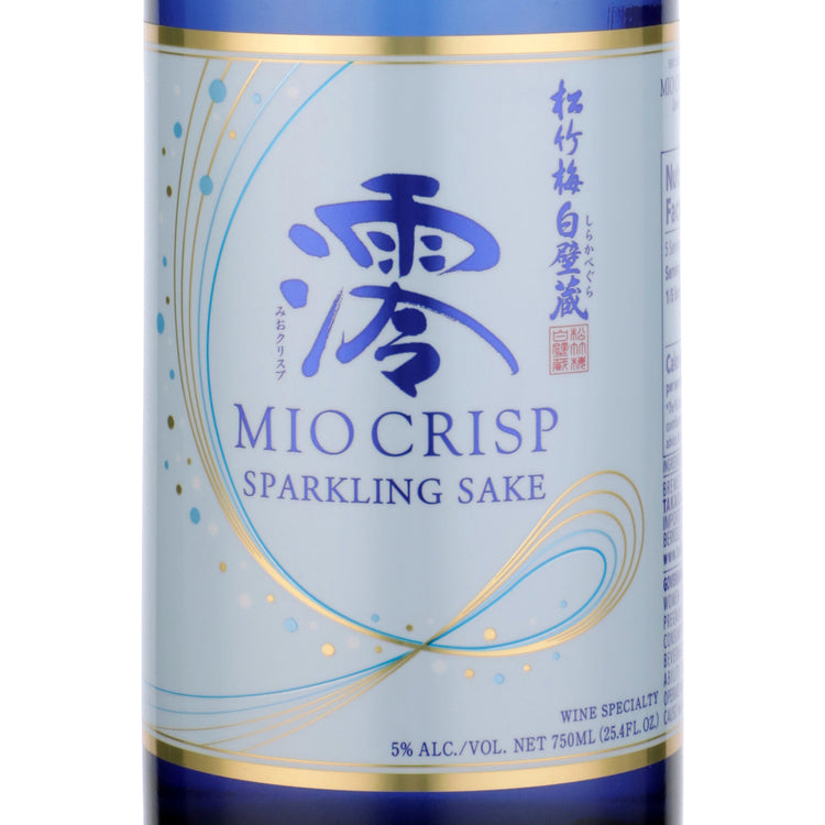 Sho Chiku Bai Shirakabegura Mio Crisp Sparkling Sake - 750ML - Front Label