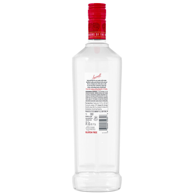 Smirnoff Vodka Strawberry Flavored 60 - 1.0L - Back