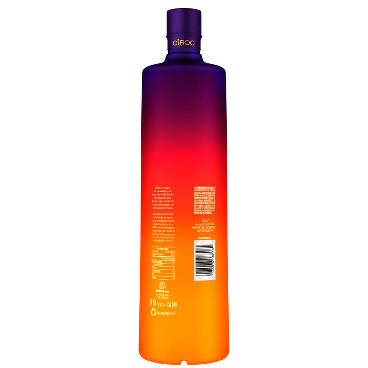 Ciroc Tropical Flavored Vodka Passion 60 - 1.75L - Back