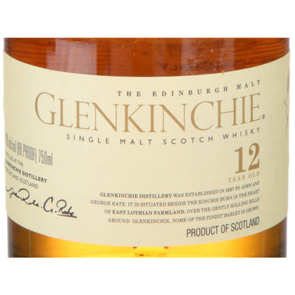 Glenkinchie Single Malt Scotch 12 Yr 86 - 750ML - Front Label