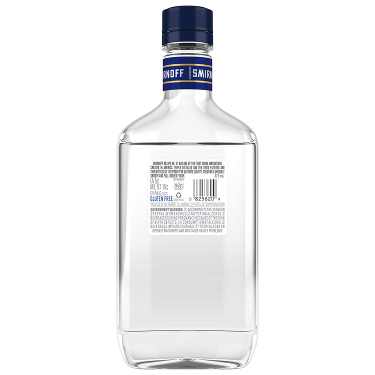 Smirnoff Vodka 100 - 375ML - Back